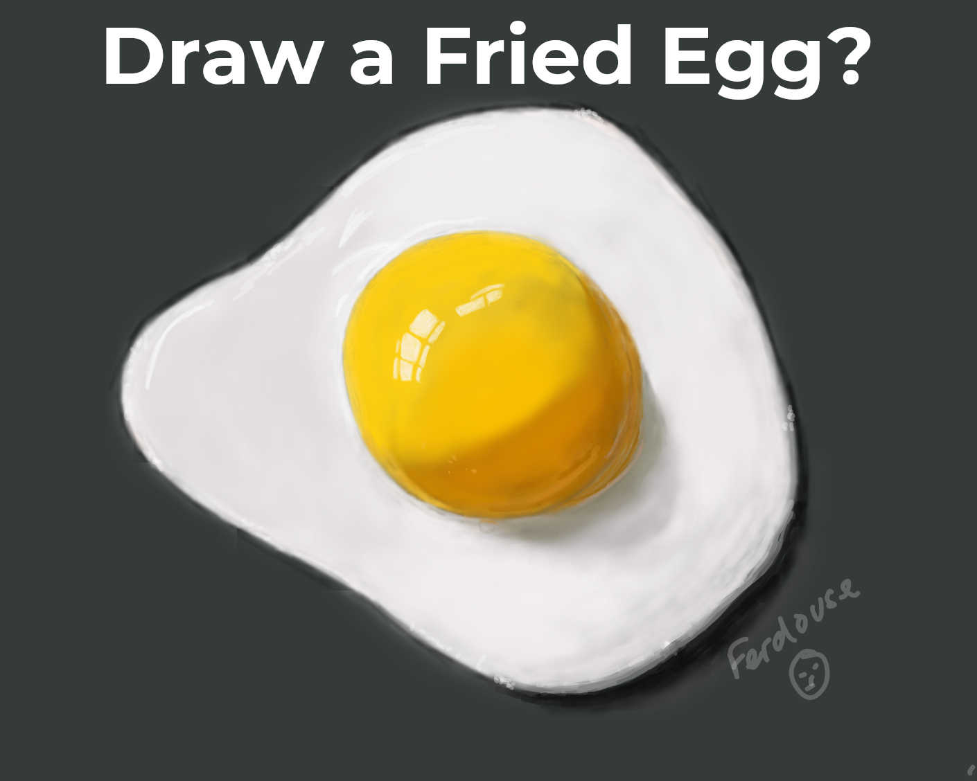 draw a fried egg - featured