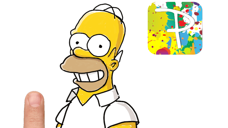 Paintology - Draw Homer Simpson & other cartoon characters | #512 -  Paintology | Drawing App | Paint by Numbers