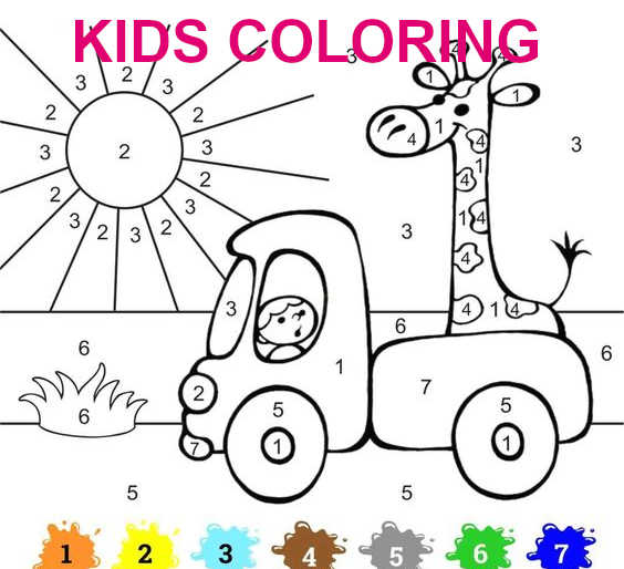 kids coloring giraffe featured