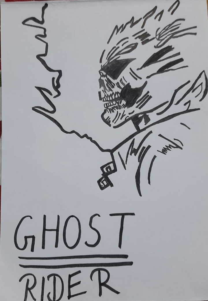 How to Draw a Ghost Rider Skull | Simple Drawing - YouTube