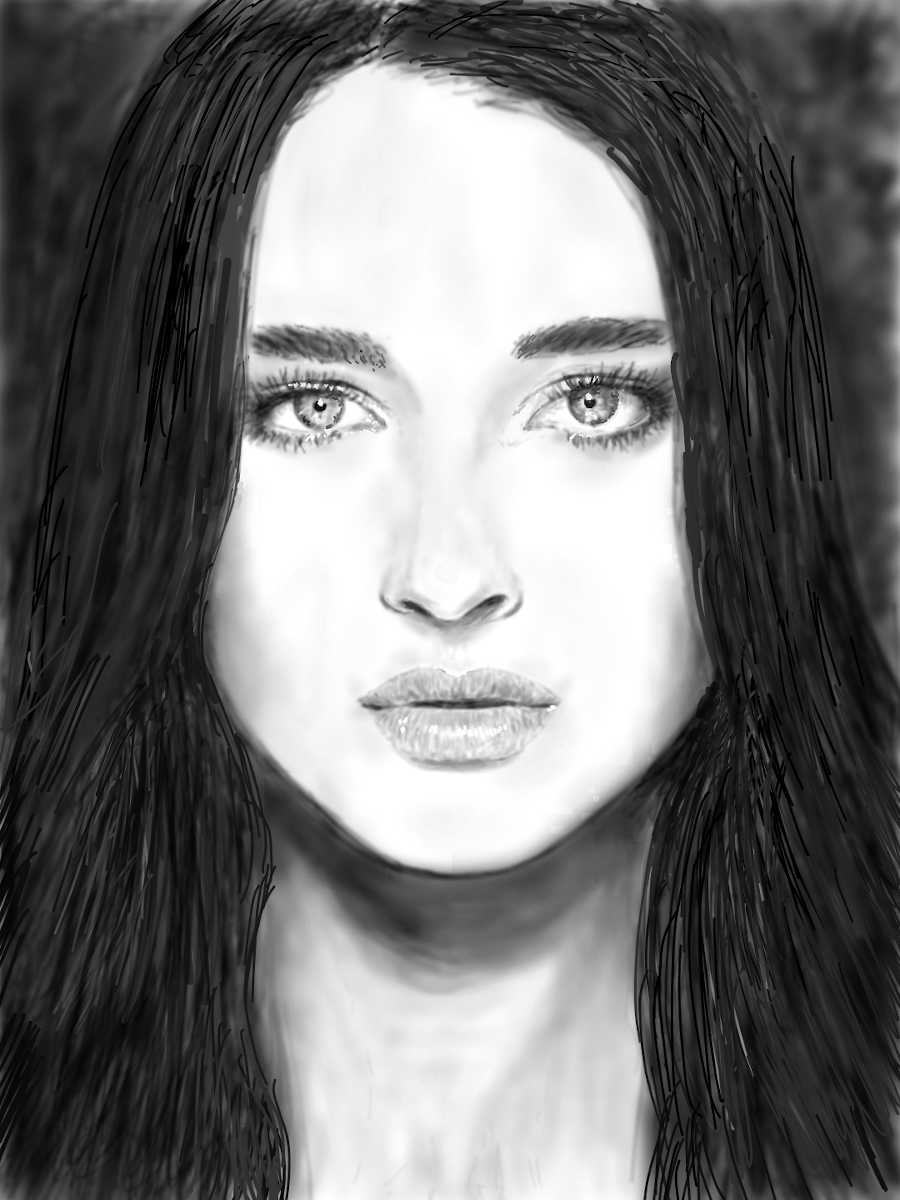 Drawing of a beautiful girl - Realistic pretty face — Steemit