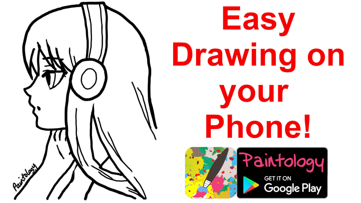 how to draw anime girl with headphones