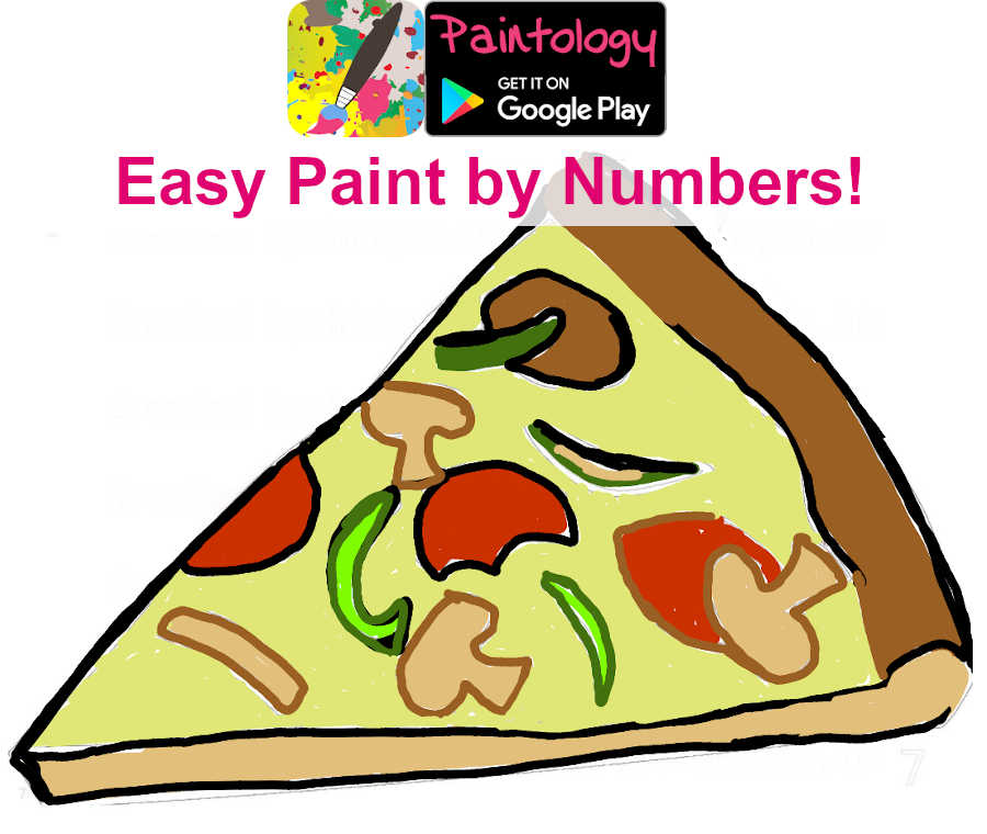 Very easy plane coloring, Paint by number, Color with Paintology, #6562  - Paintology, Drawing App